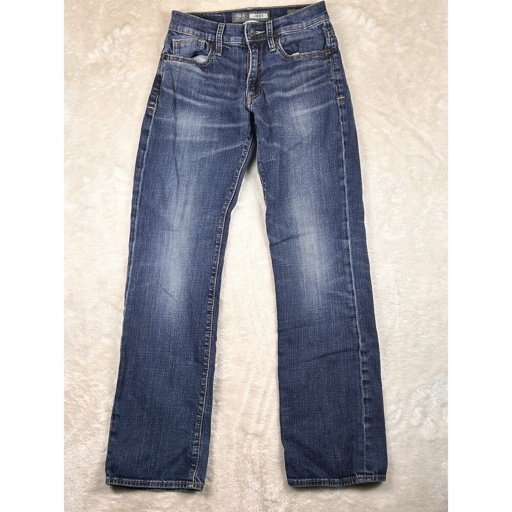 BKE Jake Jeans Mens 27x30 Blue Medium Wash Boot Leg Stretch Denim Casual